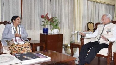 Union MoS of WCD Savitri Thakur calls on the Governor of Arunachal Pradesh