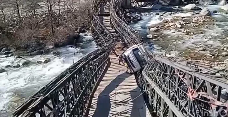 Sikkim: Bailey bridge collapses with overloaded truck, none injured