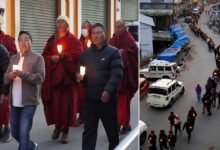 Arunachal: Candle March held in Solidarity with Tibet Earthquake Victims