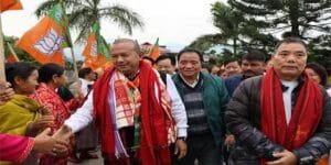 Arunachal: BJP East Siang honor State BJP President, Kaling Moyong at Ruksin