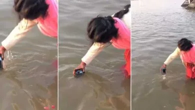Viral video: Woman performs 'Digital snan' for husband, dunks phone into Ganga at Mahakumbh