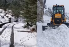 Sikkim witnesses heavy snowfall, Nathu La access Blocked