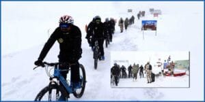 Arunachal: ITBP has launched its high-altitude Frontier Level cycling expedition, "Veerta," from Bumla