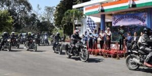 Arunachal: Governor flags of Motorcycle Expedition