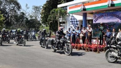 Arunachal: Governor flags of Motorcycle Expedition