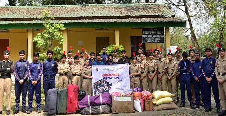 Arunachal: NERIST NCC Unit Spreads Joy and Support to Orphanages in North Lakhimpur and Harmuti