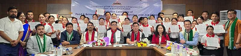 Arunachal: 25 Food & Beverage Job offers in top Hotels handed over by Minister Nyato Dukam