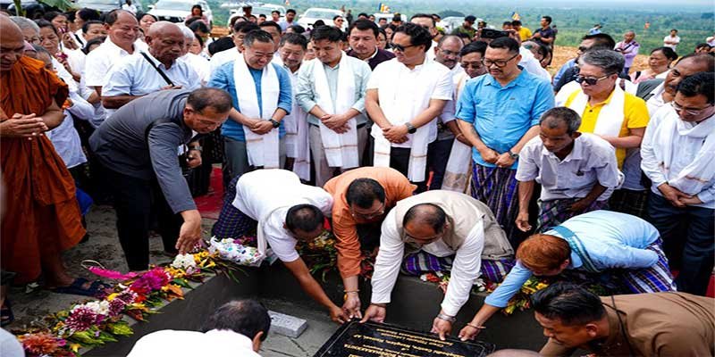 Arunachal: Chowna Meian Joins Foundation Laying Ceremony for Three Landmark Buddhist Projects at Nongtaw in Namsai