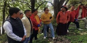 Arunachal: Namgey Tsering and Thegtse Rinpoche Visit the Historic Chaksam Bridge in Tawang