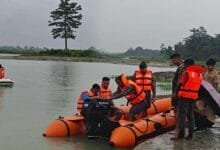 DDMA Namsai training, boat operation training, Namsai disaster preparedness, 186 Bn CRPF flood rescue training, Aapda Mitra training, Namsai, OBM flood rescue drills Arunachal, District Disaster Management Authority Namsai, Monsoon rescue training Arunachal Pradesh, Chowkham Allubari Ghat training, OBM boat rescue operation India