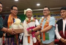 Arunachal: BJP State President Kaling Moyong Begins Tenure with Symbolic Visit to Golden Pagoda, Namsai