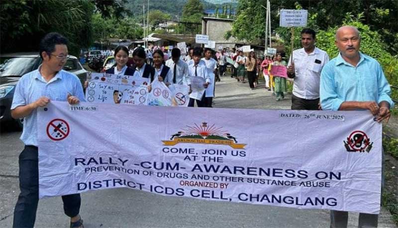 Arunachal Observes International Day Against Drug Abuse and Illicit Trafficking with Awareness Rally across the state