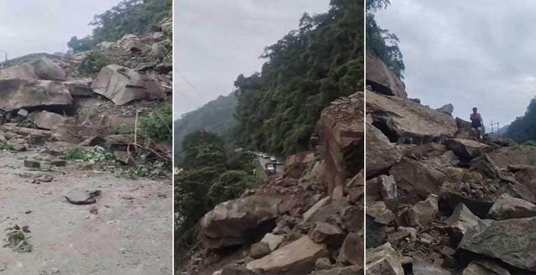 Arunachal: Massive Landslide Near Lumum Waterfall Halts Traffic Between Tippi and Elephant Flat