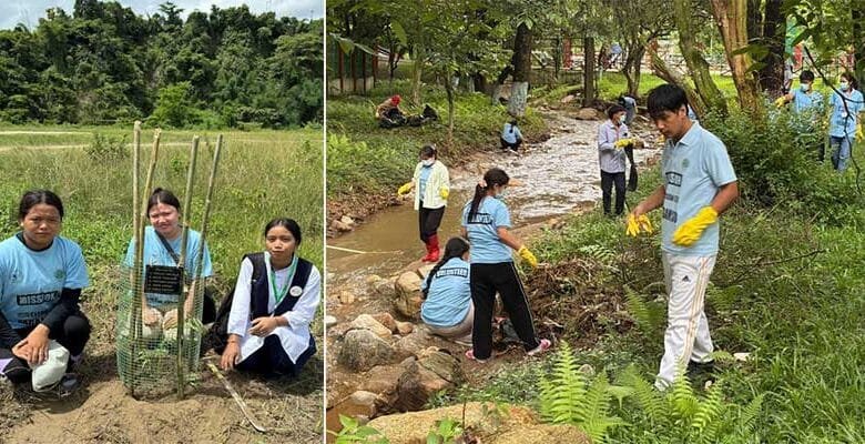 Arunachal: YMCR Interns Plant Trees, Clean Yagamso River for Van Mahotsav