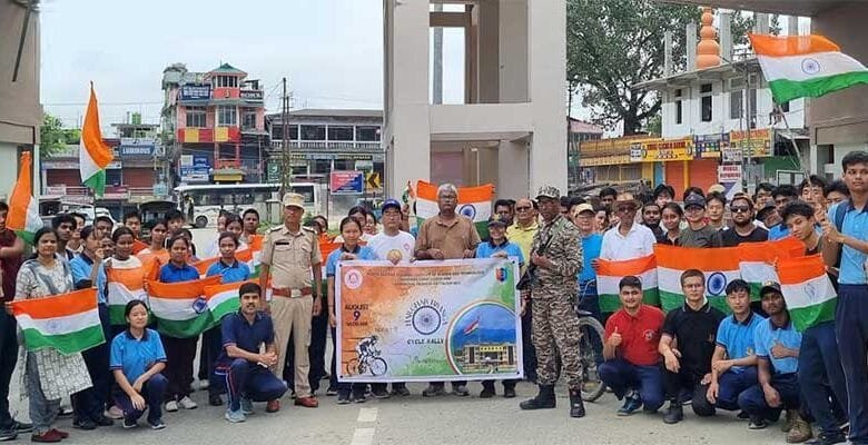 Arunachal: NERIST NCC Unit Holds Cycle Rally to Celebrate ‘Har Ghar Tiranga’ Campaign