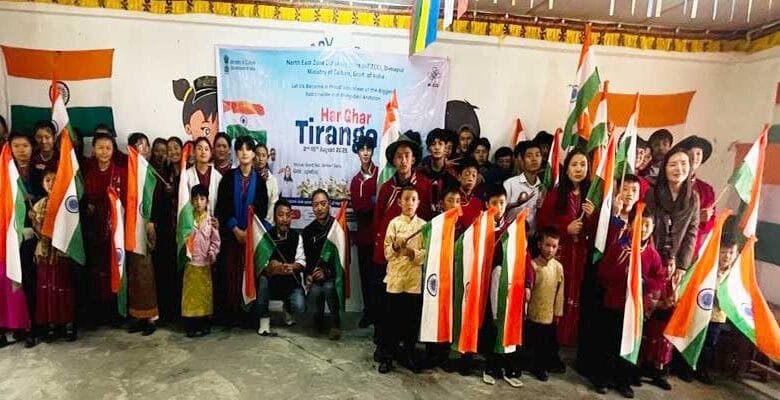 Arunachal: Tawang District Marks ‘Har Ghar Tiranga’ 2025 with Cultural Festivities and Student Talent