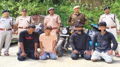 Arunachal: Banderdewa Police Bust Inter-State Bike-Lifting Gang: Three Stolen Two-Wheelers Recovered, Four Accused Arrested