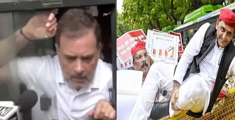 Opposition MPs Stage Massive Protest in Delhi Against Bihar’s Electoral Roll Revision, Allege “Vote Theft”