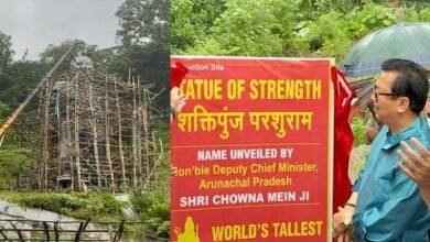 Arunachal: Chowna Mein Names 51-ft Lord Parashuram Monument as “Statue of Strength” at Parashuram Kund; Reviews Development Progress