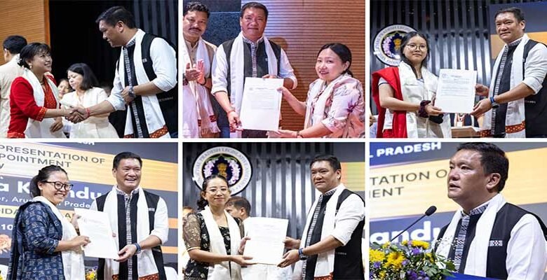 CM Khandu Felicitates 140 APPSCCE-2024 Successful Candidates, Hands Over Appointment Letters