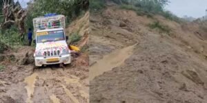 Arunachal: Palin–Koloriang Road Blocked by Massive Landslide; Commuters Stranded