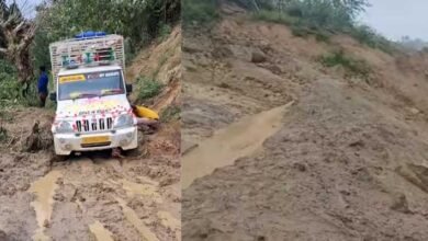 Arunachal: Palin–Koloriang Road Blocked by Massive Landslide; Commuters Stranded