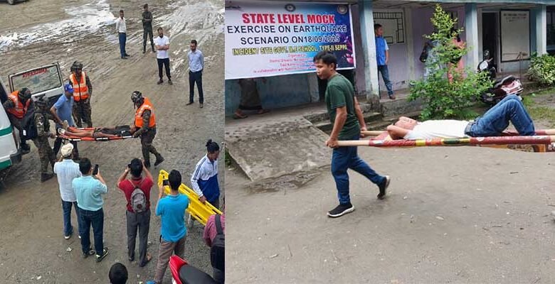Arunachal: State-Level Mock Exercises on Earthquake, Landslide & GLOF held in East Kameng and Namsai