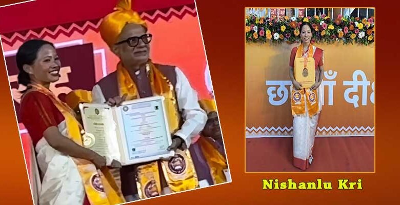 Arunachal’s Nishanlu Kri Wins Gold in MA Sociology