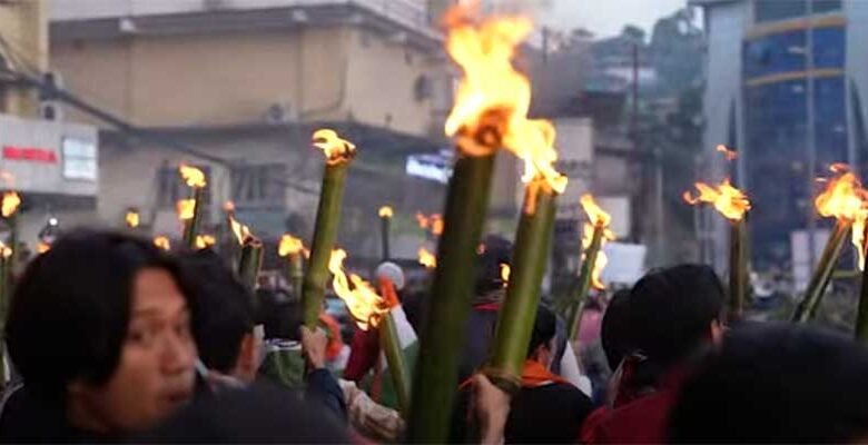 Arunachal: Mashaal Rally Held in Itanagar Against Illegal Immigration