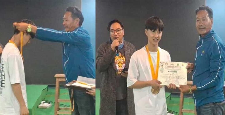 Arunachal: East Siang Honours Young TT Champion Riying Modi