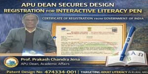 Arunachal: APU Dean Secures Design Registration for Literacy Pen