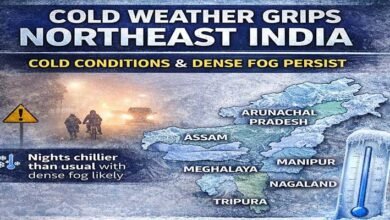 Cold Weather Grips Northeast India