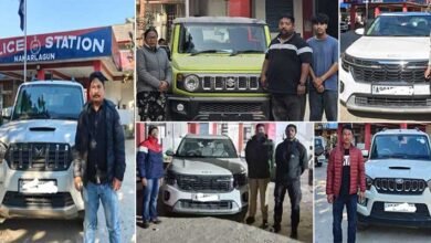 Arunachal: Naharlagun Police Recover Six Stolen Luxury Vehicles