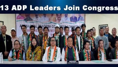 Arunachal: 13 ADP Leaders Join Congress