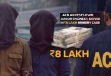 ACB Arrests PWD Junior Engineer, Driver in Bribe Case