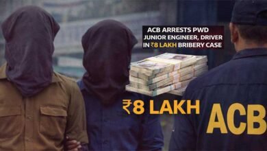 ACB Arrests PWD Junior Engineer, Driver in Bribe Case