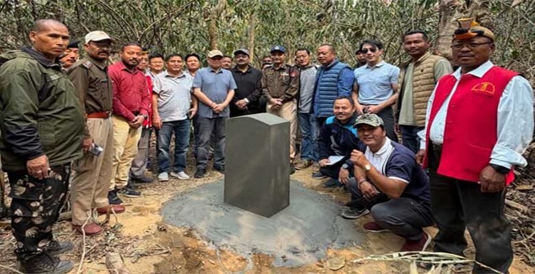 First Assam – Arunachal Border Pillar Installed at Seijosa