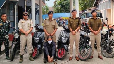 Arunachal: Five Stolen Two-Wheelers Recovered in Pasighat