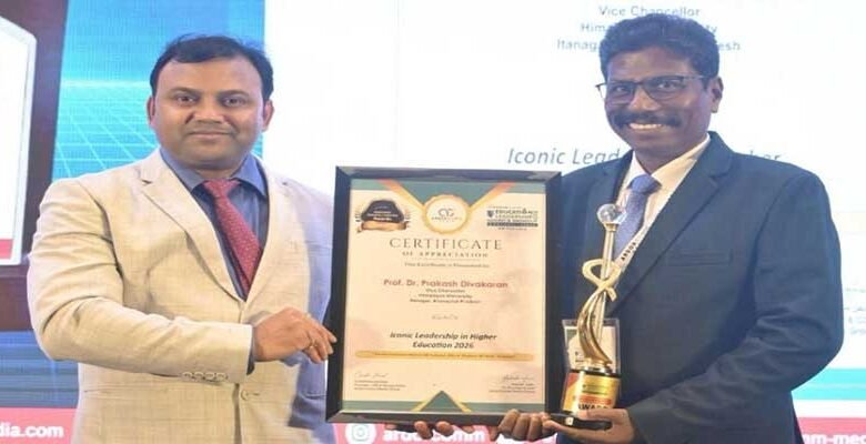 HU VC Prakash Divakaran Conferred Higher Education Honour