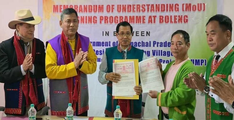 Arunachal: Sitang Villagers Sign MoU for Siang Upper Project