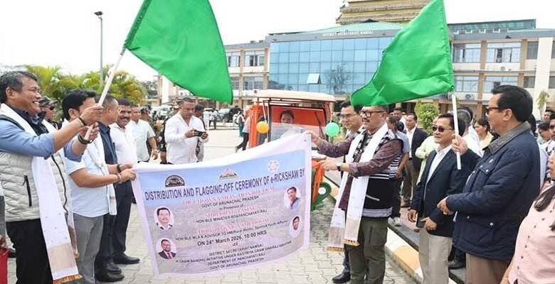 Arunachal: Chowna Mein Flags Off E-Rickshaws in Namsai