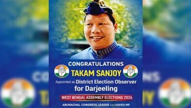 Takam Sanjoy Named Poll Observer for Darjeeling