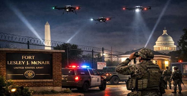 Unidentified Drones Fly Over US Military Base