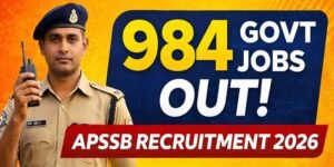 APSSB Announces 984 Vacancies for Uniformed Services in Arunachal Pradesh