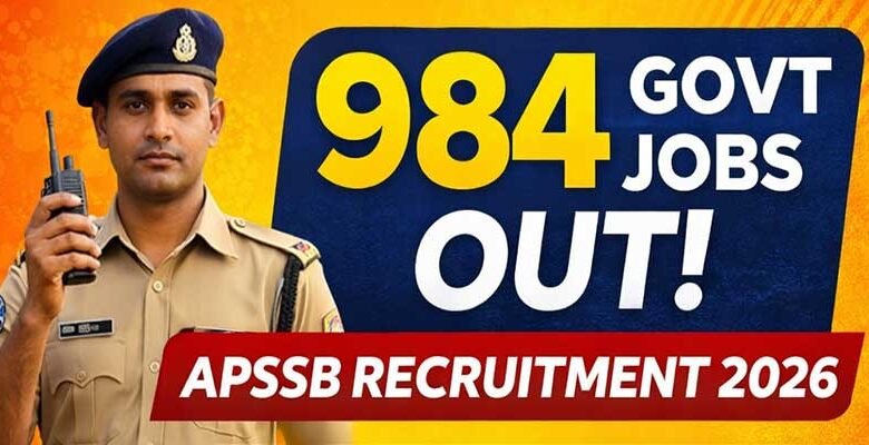 APSSB Announces 984 Vacancies for Uniformed Services in Arunachal Pradesh