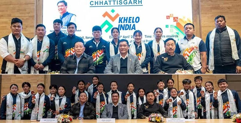 Arunachal Shines at Khelo India Tribal Games, CM Felicitates Winning State Contingent