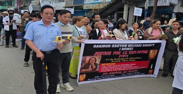 Arunachal: Candlelight March Held in Aalo for Yapi Potom