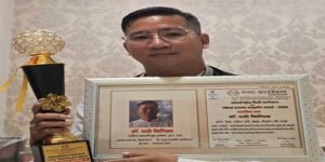 Arunachal: Dr Taro Sindik Receives Global Diamond Icon Award