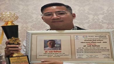 Arunachal: Dr Taro Sindik Receives Global Diamond Icon Award