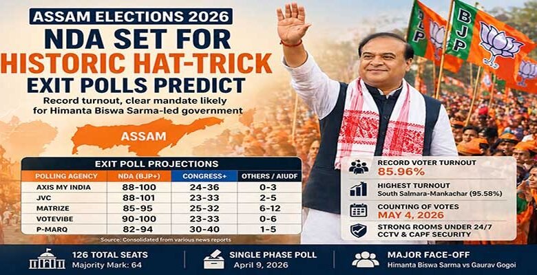 Exit Polls Predict Big Win for NDA in Assam
